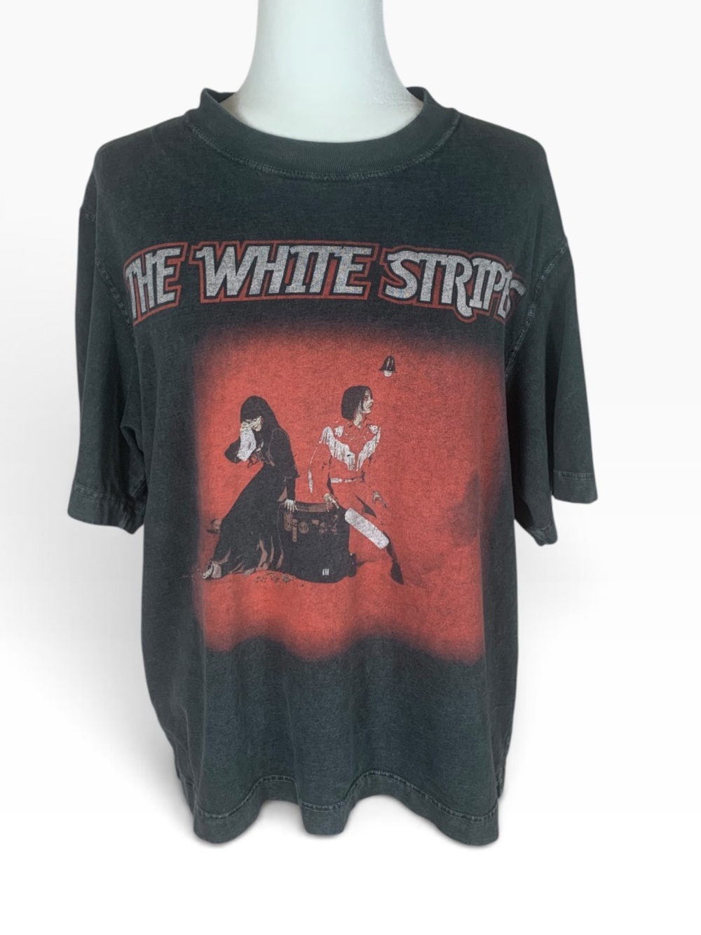 Abercrombie & Fitch Soft A&F Essentials Cropped The White Stripes Band Tee M